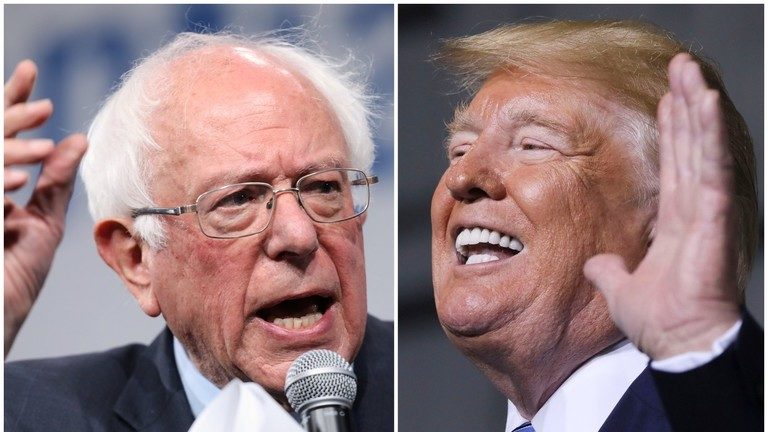 bernie and trump