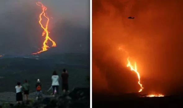 Volcano eruption: Piton de la Fournaise