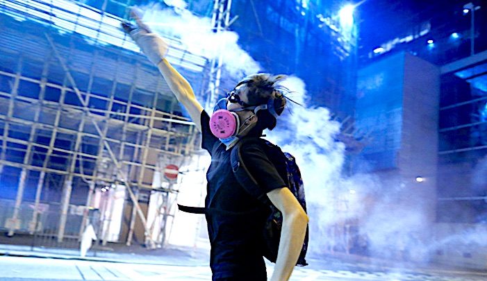 Click to enlarge Chinese protester