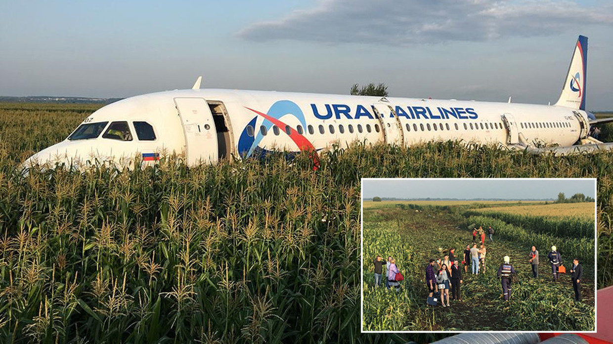 russian passenger jet emergency landing