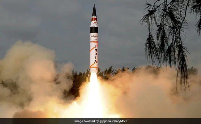 Click to enlarge Agni-5 missile