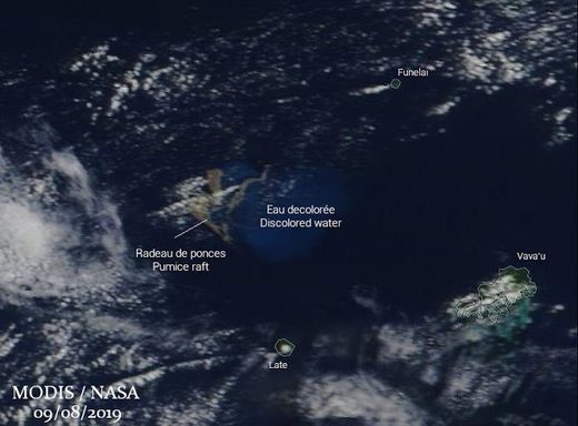 Tonga islands submarine volcano eruption