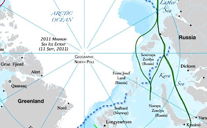 Map Arctic expedition