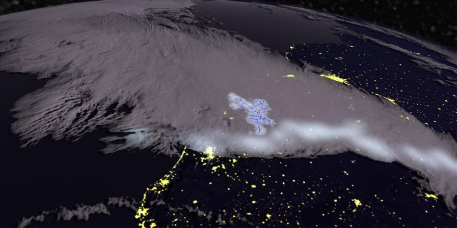 Record spider lightning over Brazil