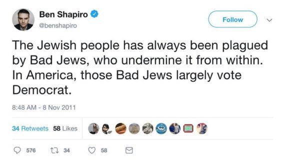 ben shapiro tweet jews