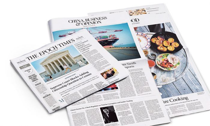The epoch times newspapers