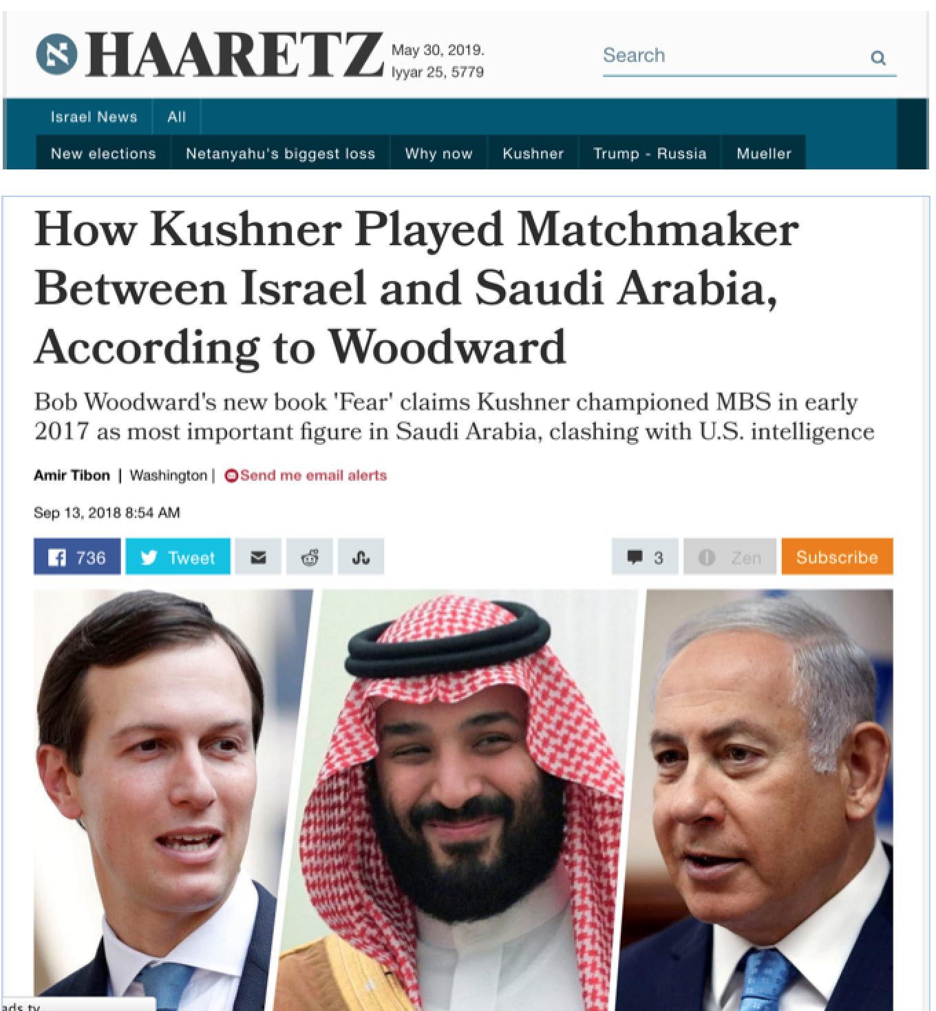 netanyahu kushner