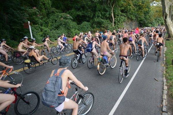 Naked bike riders