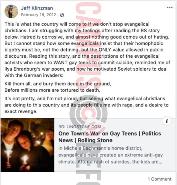 Jeff Klinzman antifa andy gno