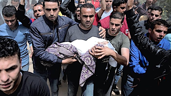 mourners, dead baby