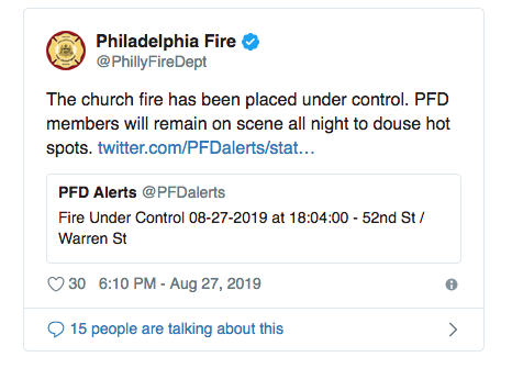 Philadelphia fire Bibleway Church