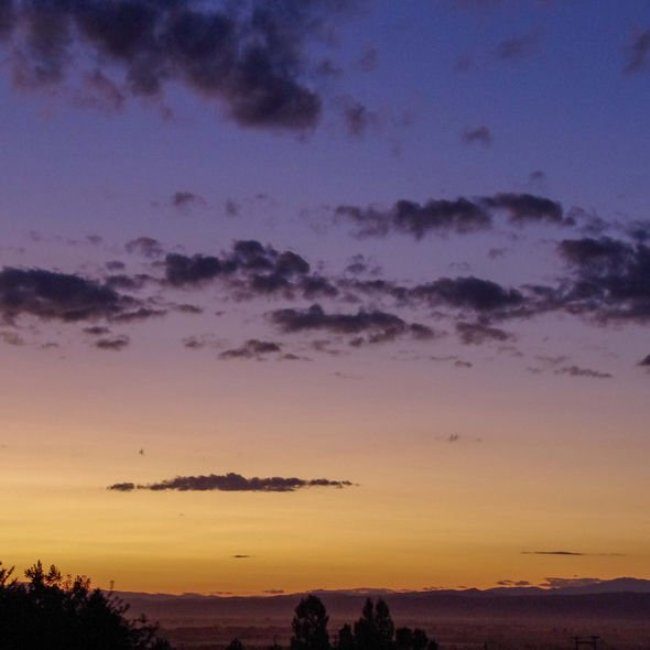 Volcanic eruptions purple sky