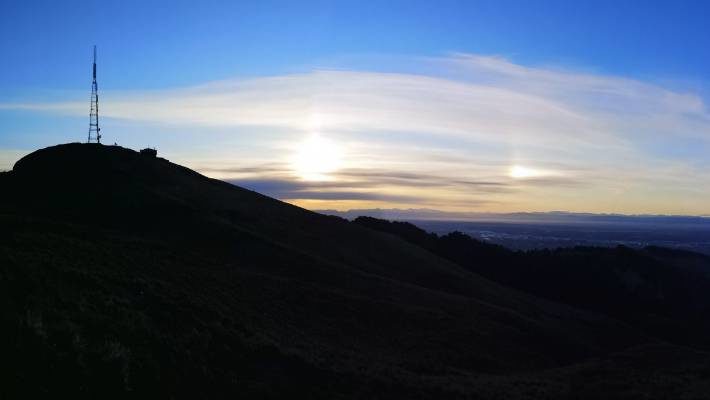 Sun dog over Canterbury, NZ