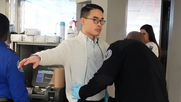 TSA searches man