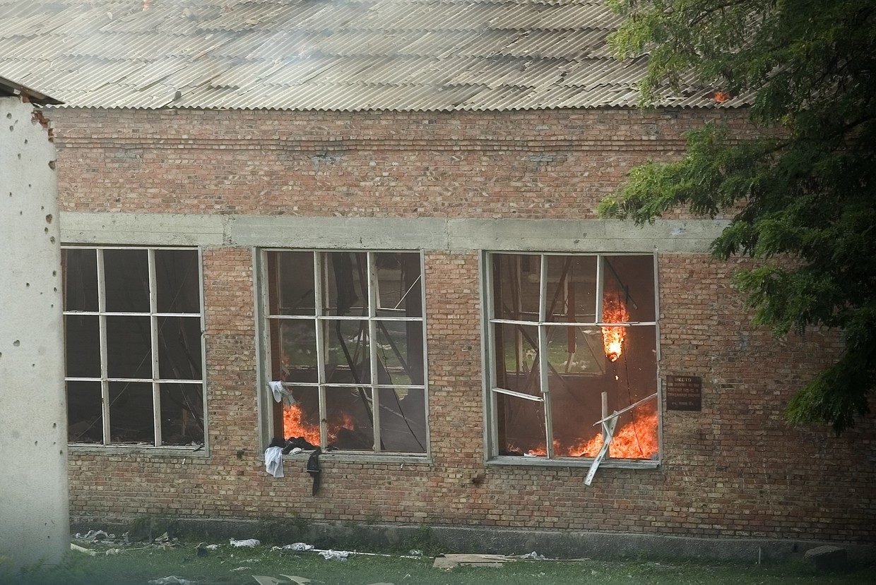 Click to enlarge school fire