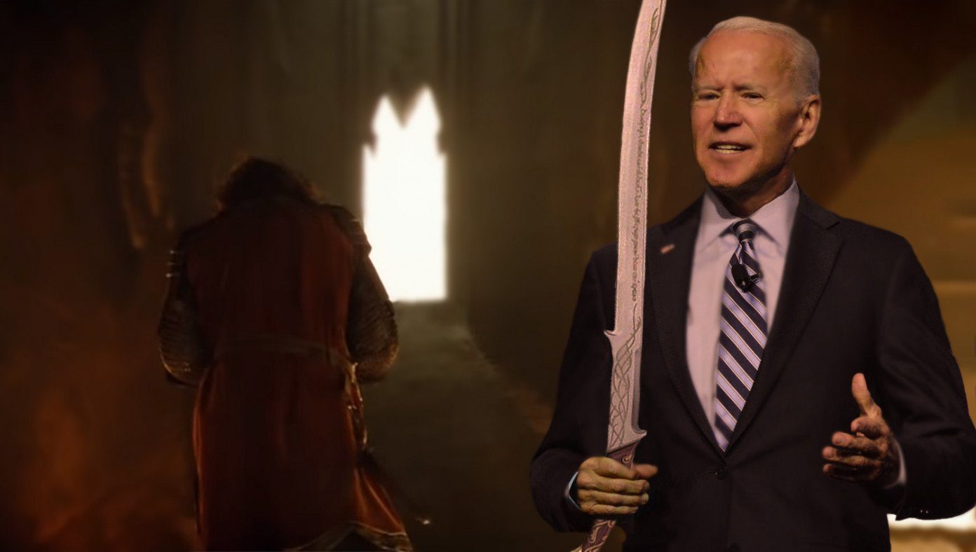 Click to enlarge Joe Biden at Mount Doom