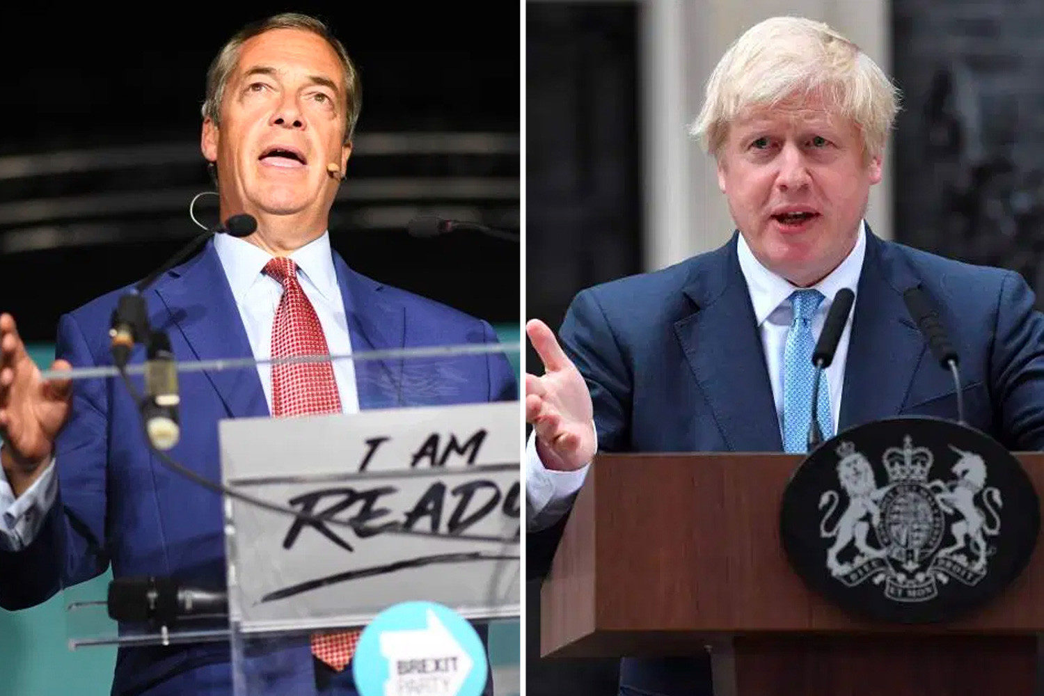 Nigel Farage Boris Johnson