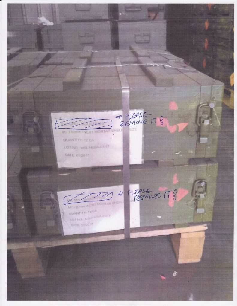 Click to enlarge arms labels smuggling serbia