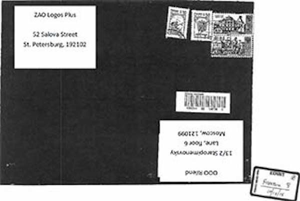 Click to enlarge Envelope from Logos to Rilend