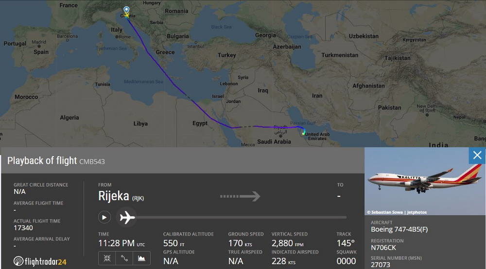 Click to enlarge military charter flight arm smuggling