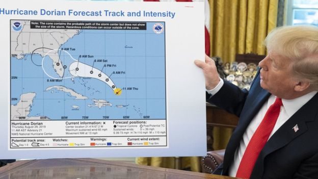 Click to enlarge Trump Dorian map