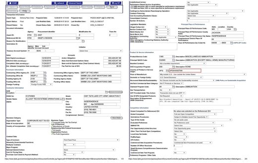 alliant contract mortars serbia ISIS