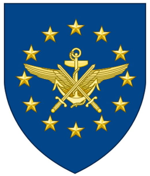 Click to enlarge EU Eurpean Union military emblem