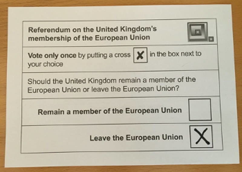 Click to enlarge Brexit referendum question ballot