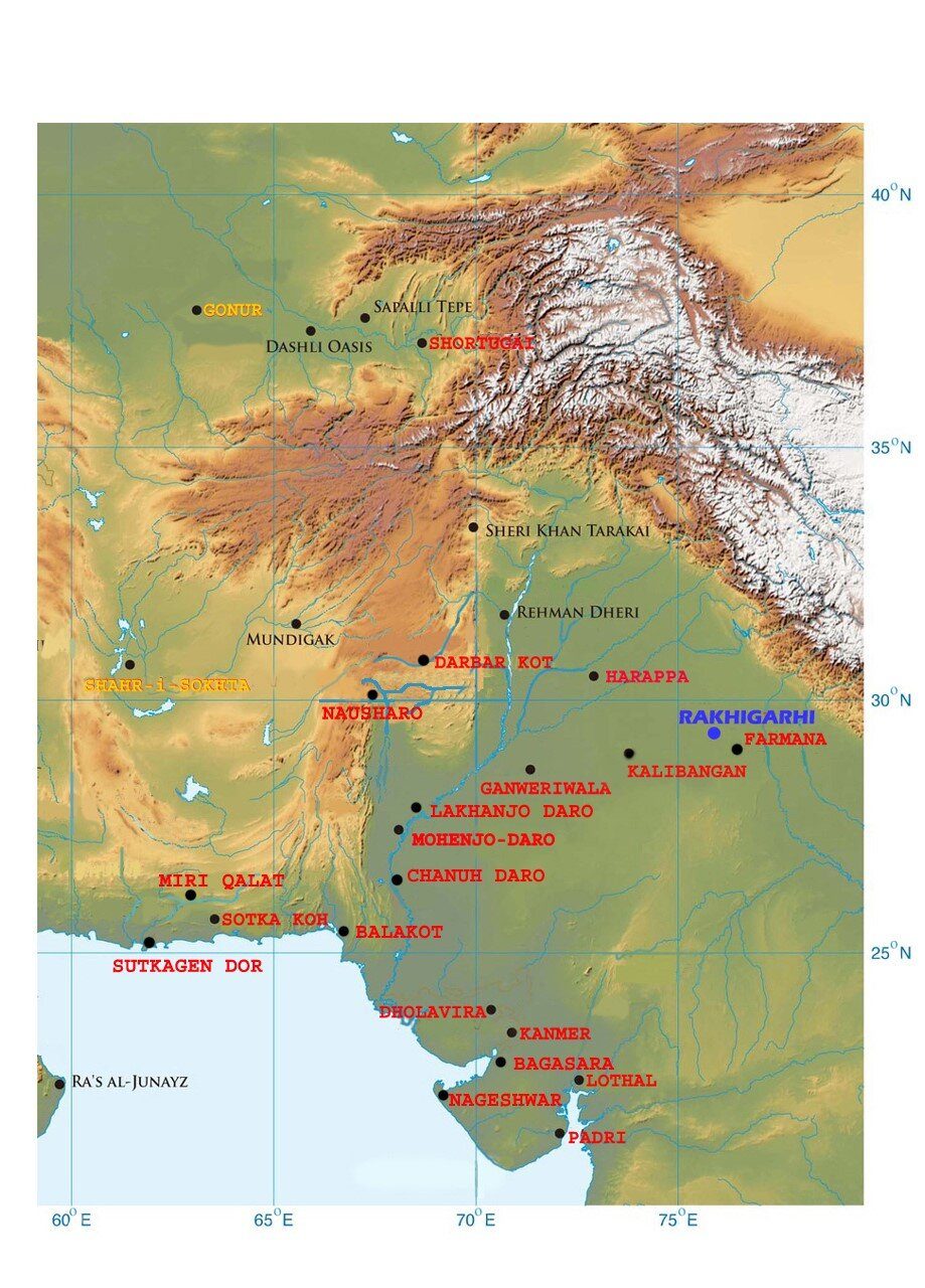Click to enlarge indus valley map