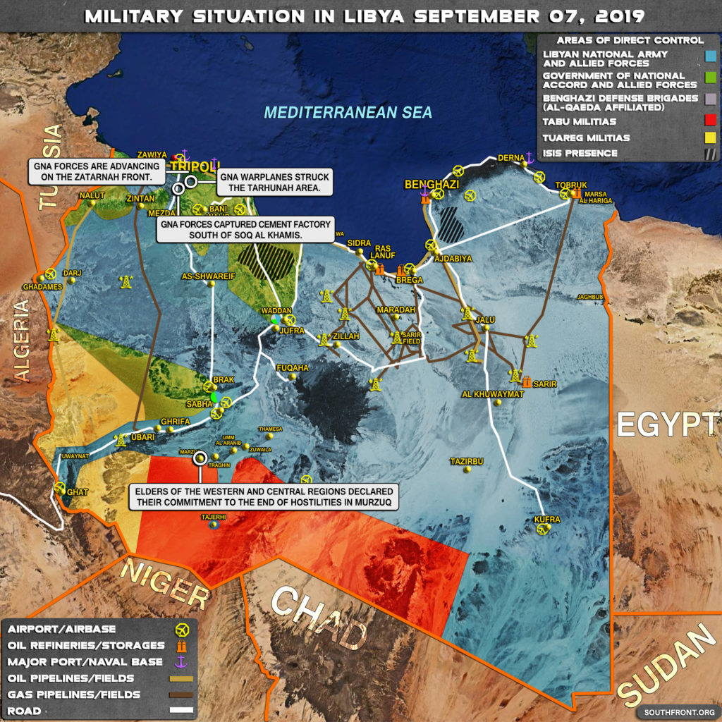 Battle map libya September 2019