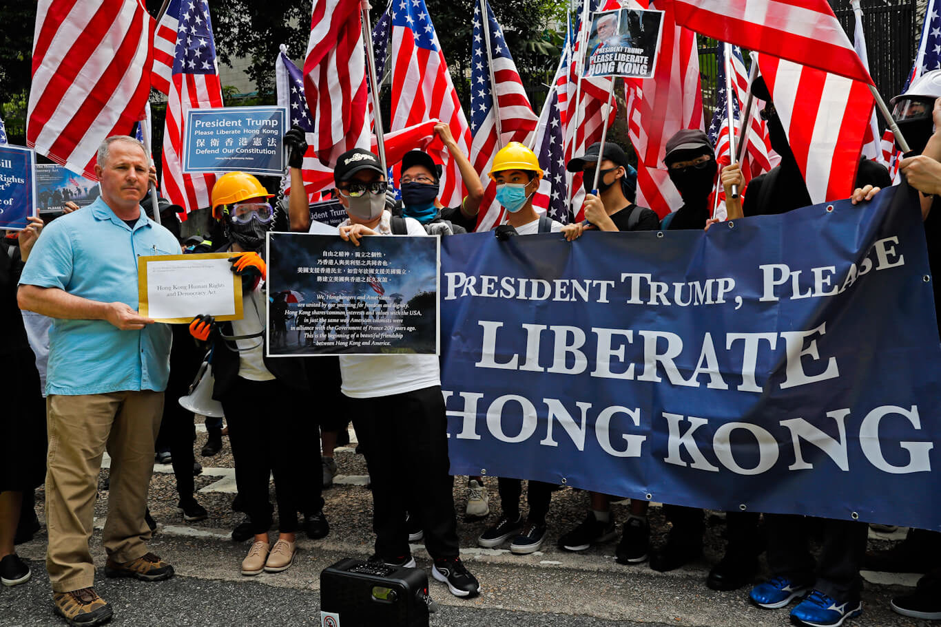 hong kong protest US consulate
