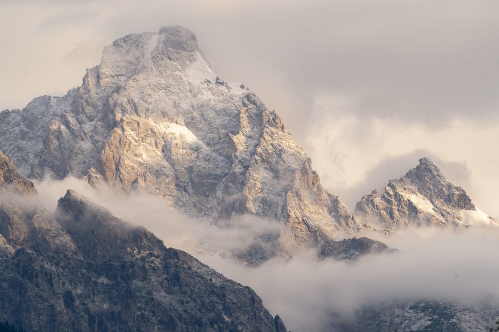 Click to enlarge Grand Teton first snow,