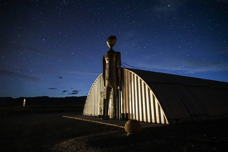 Click to enlarge The alien sculpture known by locals as