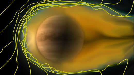 Venus tear-shaped ionosphere