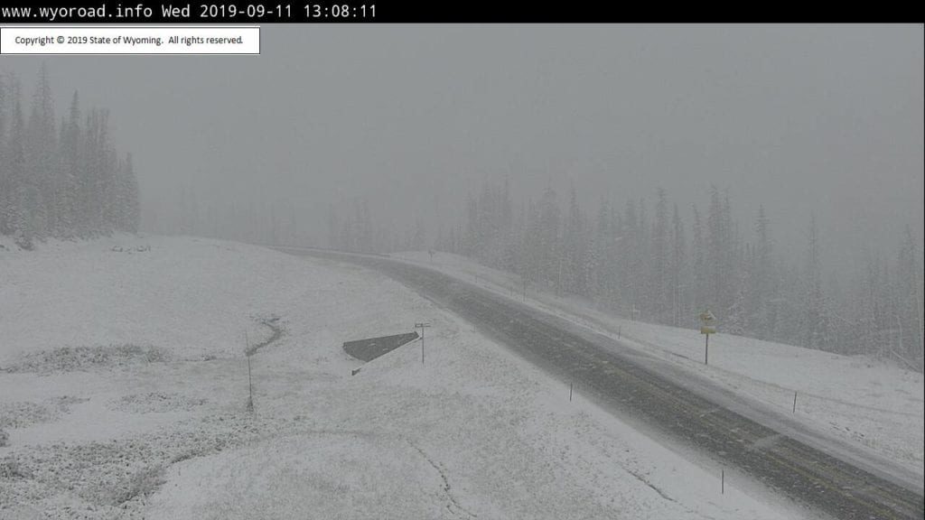 Togwotee Pass between Dubois and Jackson is a winter wonderland after 1 p.m. Wednesday, Sept. 11, 2019.