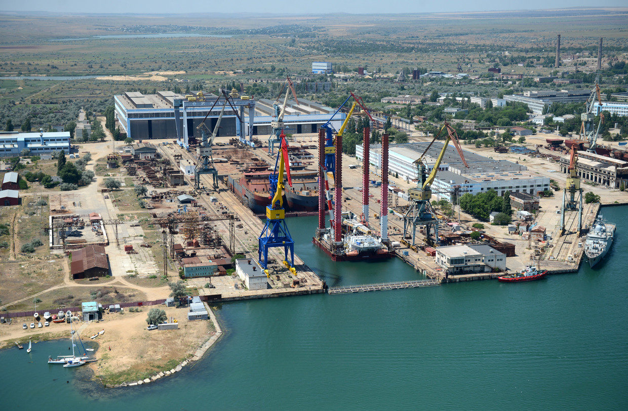 Zaliv shipyard Kerch Crimea Russia