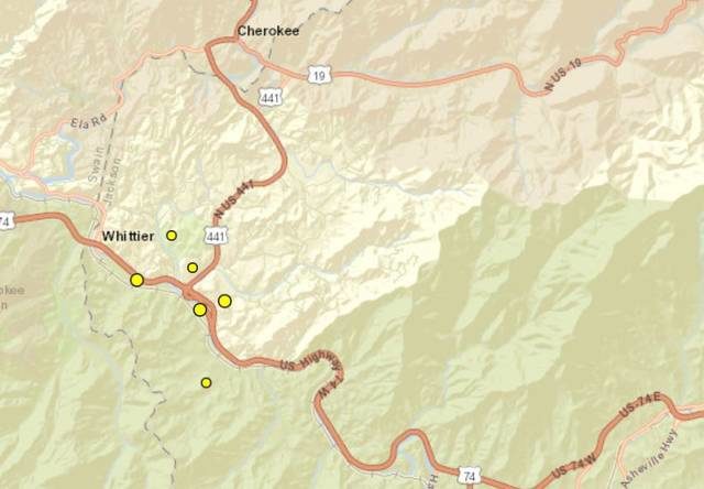 Earthquakes in Cherokee, NC