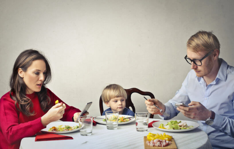 Family at dinner