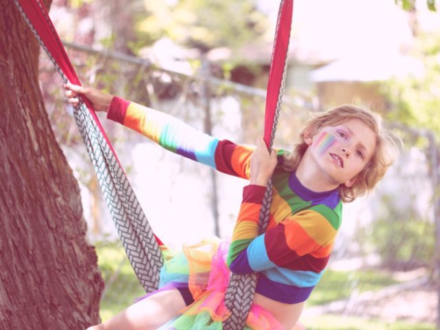 Click to enlarge Child on a swing