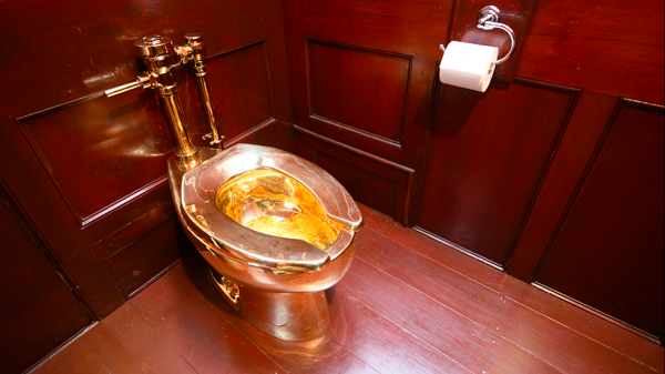 gold toilet