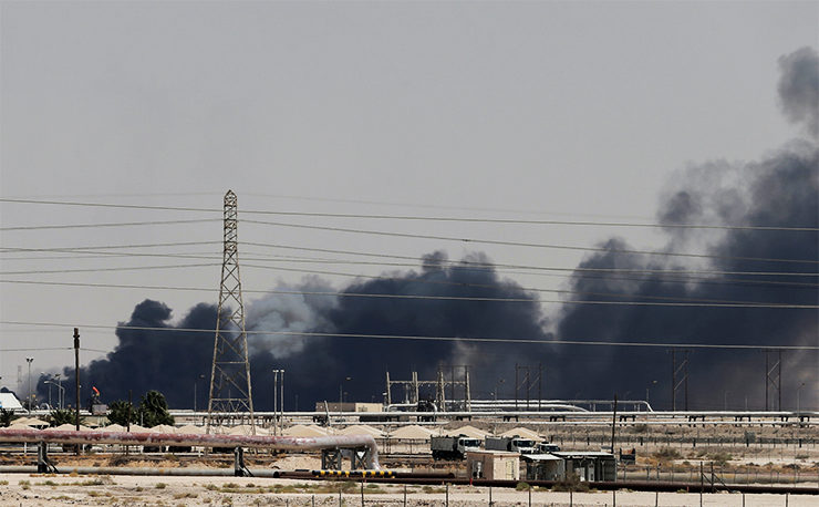 Click to enlarge Drone attacks Aramco owned Saudi oil facilities