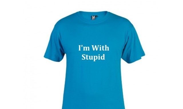 i'm with stupid t-shirt