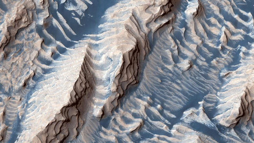 Closeup of Mars' surface