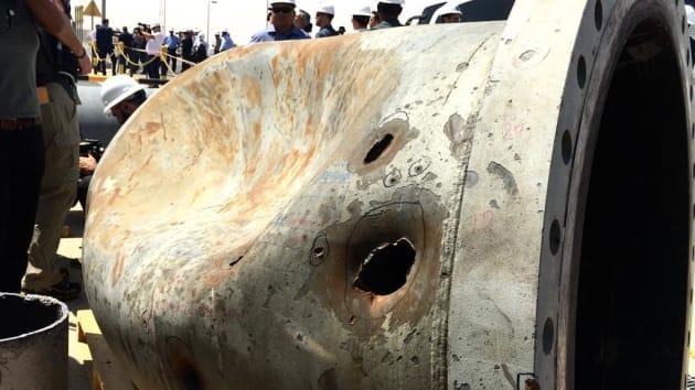 Click to enlarge saudi oil field air strike damage