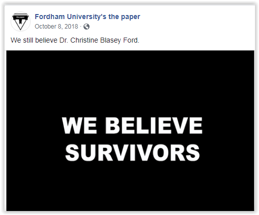 Click to enlarge Fordham Univ Blasey Ford Kavanaugh accuser
