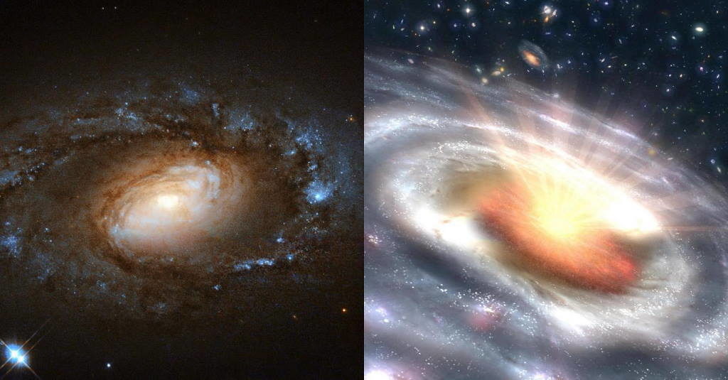 six galaxies dramatic changes