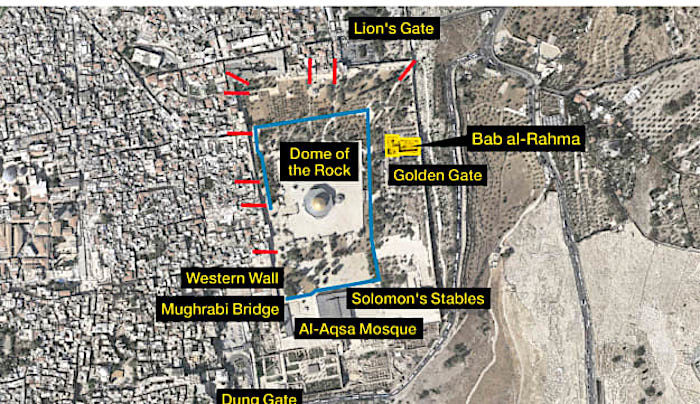 Temple mount overhead