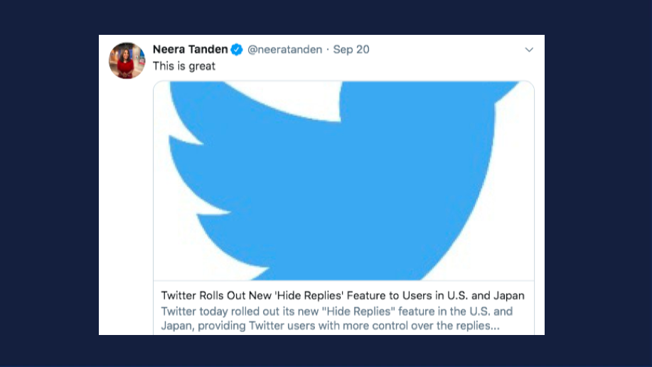 twitter hide replies