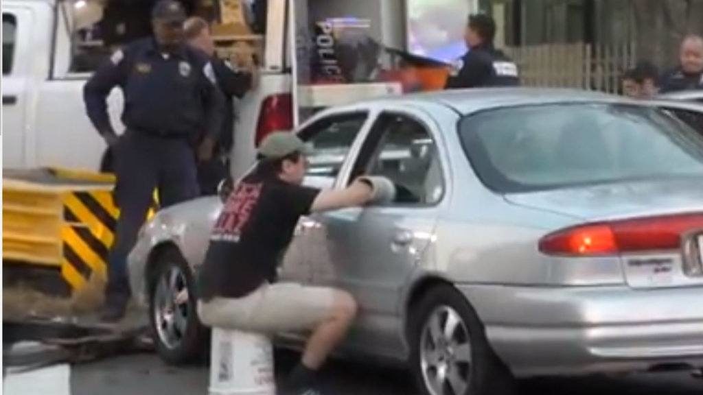 Click to enlarge protester