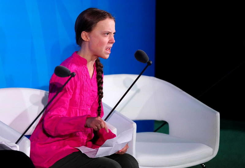 Click to enlarge greta thunberg UN